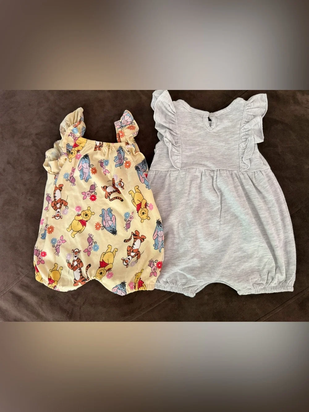 Disney Baby Yellow & Light Gray Character Two-Piece Set